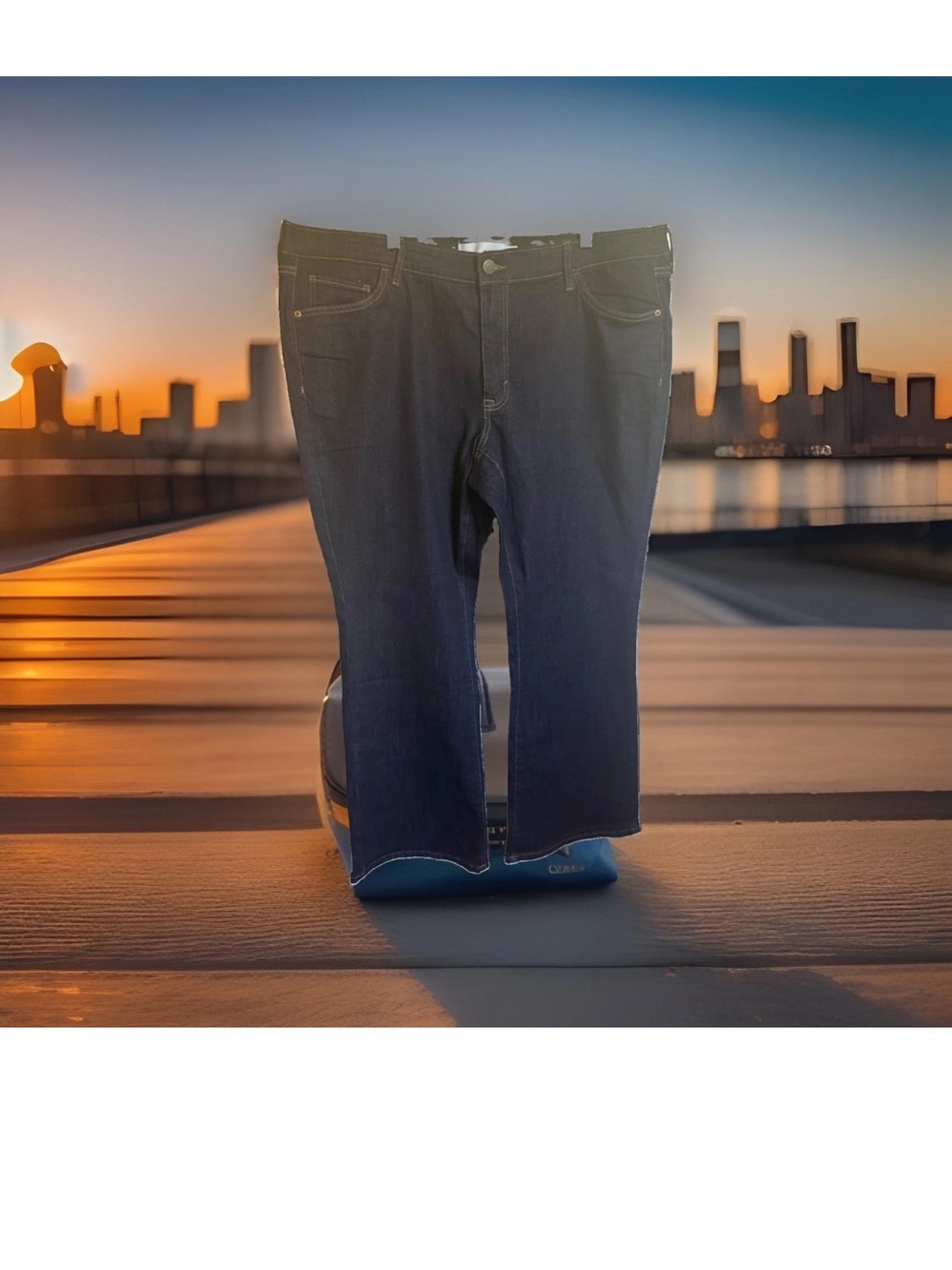 Sonoma Women's Blue Jeans Bundle (2) 20W 1 Boot Cut/1 High Rise Straight